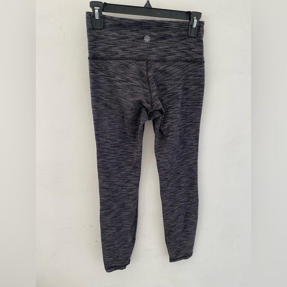 Athleta cozy drifter Charcoal Striped Leggings size S - Picture 3 of 6